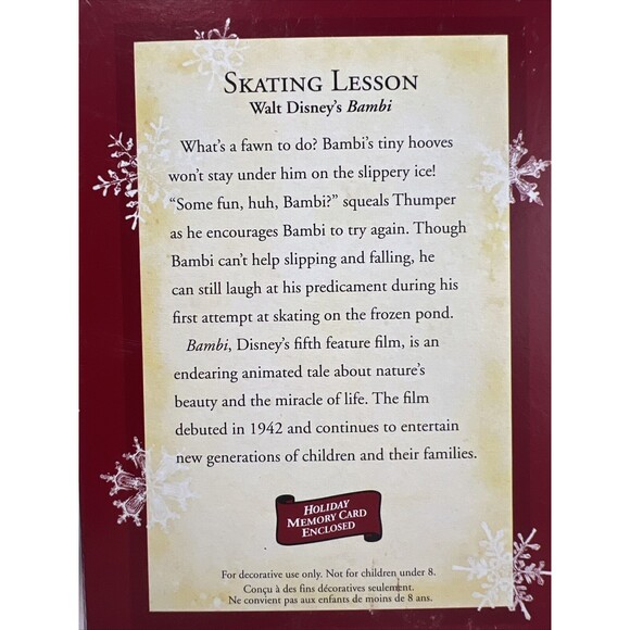 Hallmark 2005‎ "SKATING LESSON" Walt Disney's Bambi Keepsake Ornament - Picture 6 of 6